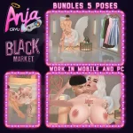 Pack 5 Poses - Mercado Negro Imvu
